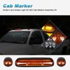 Partsam 3PCS Amber LED Cab Roof Marker Light Top Running