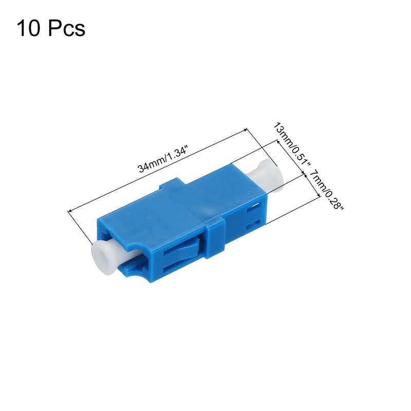 QUARKZMAN Pack of 10 Fibre Optic Adapter LC/UPC Coupling Single