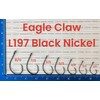 Eagle Claw L197 Circle Hook Platinum Black Finish, Offset Circle