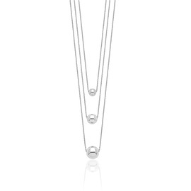 925 Sterling Silver 3 Strand Layering Necklace 16 inch Chain