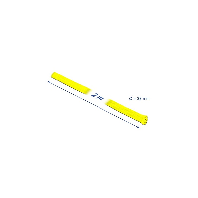 Delock Braided Hose Extendible 2 m x 38 mm Yellow