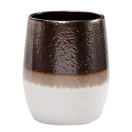 Paseo Road Gilded Stoneware Ceramic Waste Basket Bathroom Accessories, Western Rustic Style