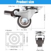 4PCS 1in Plate Caster Wheels Swivel Casters Lockable Heavy Load