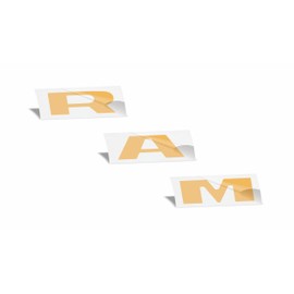 Reflective Concepts RAM Grille Emblem Overlay Decal 2019-2024 Ram 1500, NOT for Classic or TRX (Color: Reflective Gold)