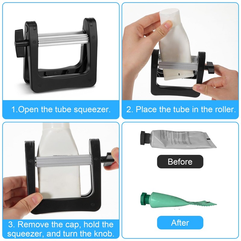 Metal Toothpaste Tube Squeezer, Paint Tube Wringer for Artist Painter