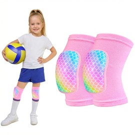 Volleyball Knee Pads for Kids Girls, Sponge Knee Brace Breathable Flexible Elastic Knee Support for Volleyball Football Dance Skating Basketball Sport