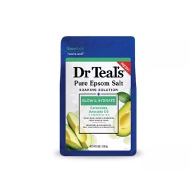 Dr. Teal's Dr Teal's Pure Epsom Salt Soak, Soften & Moisturize  3 Lb ( Select Your Type )., - Glow & Hydrate with Avocado Oil & Essential Oils,