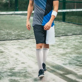 EVOPLECI 20-30mmHg Open Toe Compression Socks Gray Toeless Compression Socks for Reduce Swelling and Alleviates Varicose Veins (GRAY XL)