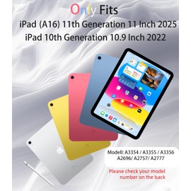 GKABXY GKABXY Keyboard Case for iPad (A16) 11th Gen 11 inch 2025 & iPad 10th Gen 10.9 inch 2022 with Holder | Detachable Bluetooth Wireless Keyboard | Soft TPU Back Shell | Auto Sleep/Wake (Gray)