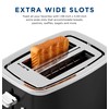 GE 2 Slice Black Stainless Steel Toaster, Extra Wide Slots
