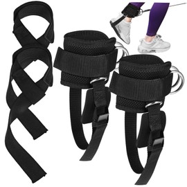 GANAZONO Ankle Straps and Weightlifting Wrist Straps Cable Machine Equipment for Hip and Leg Workouts for Men and Women Versatile Gym and Home Use