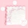 Pink Coquette Bow Party Napkins | 5" Cocktail 3-Ply 50
