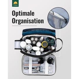 Chakipee Toiletry Bag Men's Travel Toiletry Bag Wash Bag Waterproof Toiletry Bags Lightweight Cosmetic Bag Women with Double Zippers Bathroom Utensils, blue