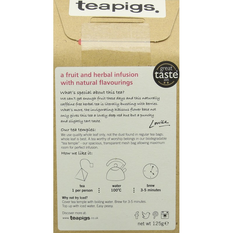 Tea Pigs Super Fruit Tea Made with Whole Fruit, Pack