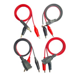 4 Sets of 50cm USB Male-to-Female Jumper Wires with Alligator Clips, Power Cables, USB Port Testing Adapter Wires, and Alligator Clip Cable Testing Wires