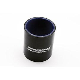 Autobahn88 Autobahn88 Automotive Silicone Hose Bend, Straight Coupler, ID=4.5" (114mm), Length 3" (76mm), Wall Thickness= 0.2" (5mm), 4-Ply, Black