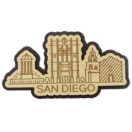 Printtoo San Diego City of California Wooden Engraved Fridge Magnet Souvenir Gift