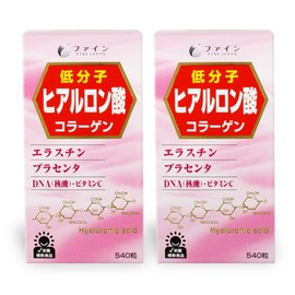 Fine Japan Low Molecule Hyaluronic Acid, Collagen, 36 Day Supply (540 Tablets), Supplement, DNA, Placenta, Elastin, Vitamin C, Made in Japan x 2