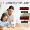 TXL 17.2" Bluetooth Digital Wall Clock with Seconds, Large Countdown