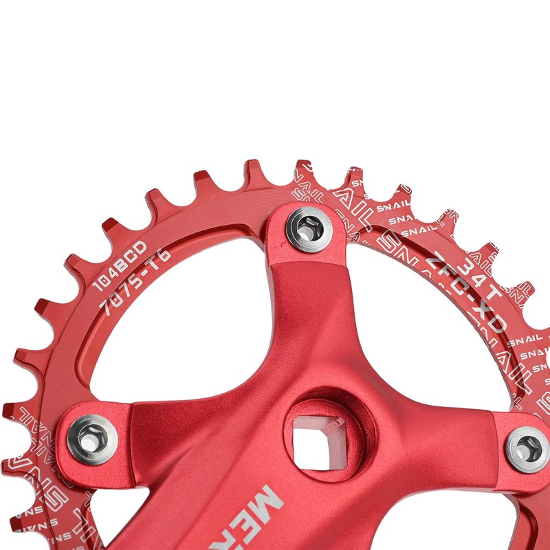 PETCHOR Square Taper Crankset MTB, Mountain Bike Single Speed Crankset,
