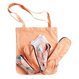 IMSEVIMSE Start Kit Organic Cotton Sanitary Towels Orange Sprinkle (13 Pieces)