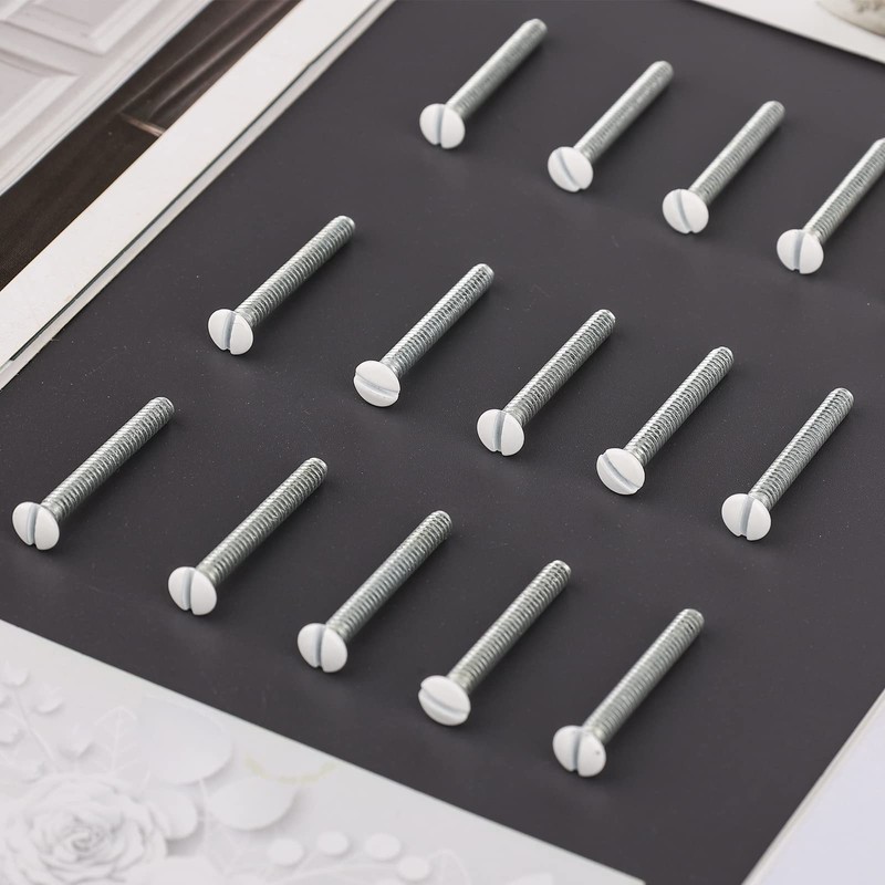 AIEX Long 6-32 Thread White Wall Plate Screws Outlet Cover