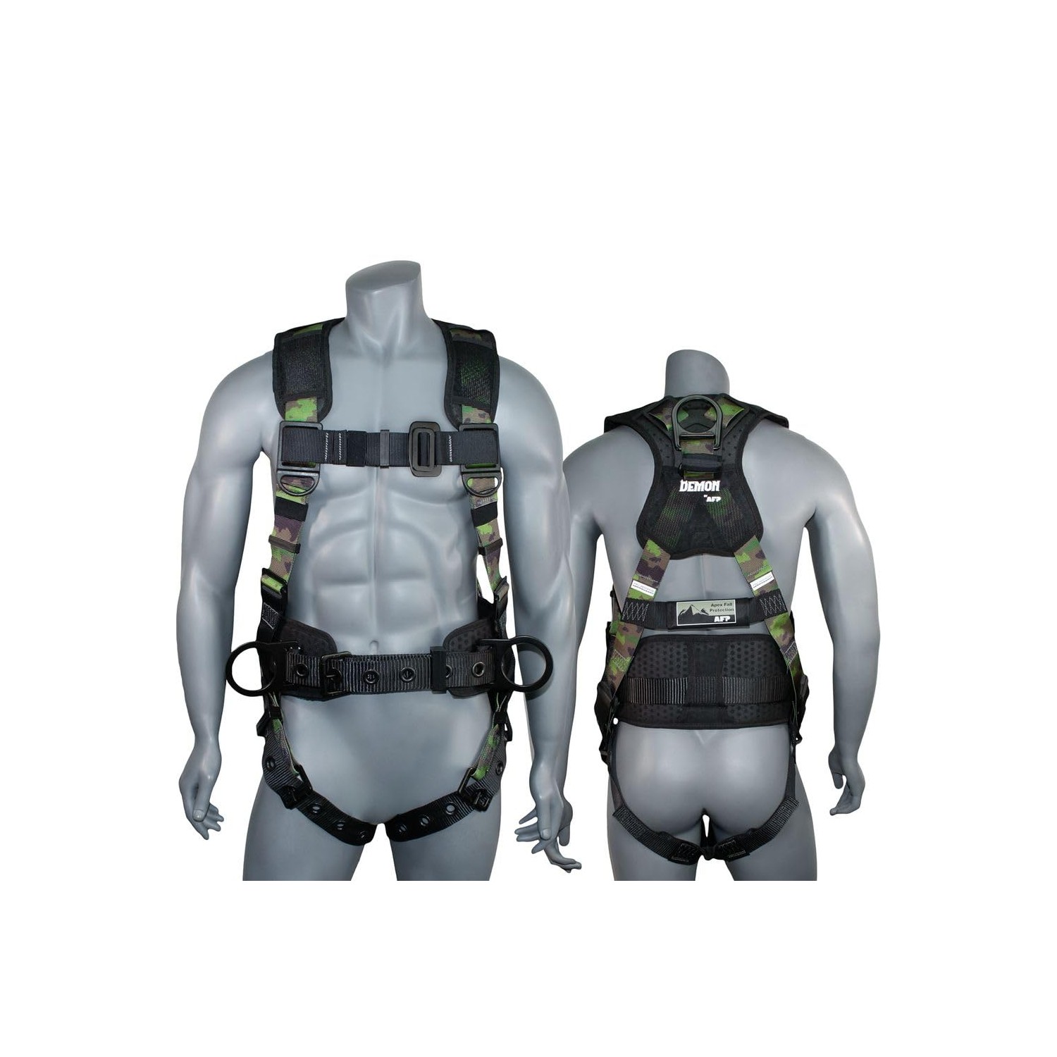 AFP Green Camouflage Demon Fall Protection Ergonomic Comfort Safety ...