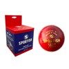 SPORTISH Premium Leather Cricket Test Ball - Red Hand Stitched