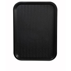 Winco Fast Food Tray, 12 by 16-Inch, Black, Set of 6