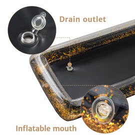 HBlife 3 PCS Inflatable Serving Bar, Inflatable Buffet Cooler for Party, BBQ, Luau, Salad Ice Tray Food Drink Containers with Drain Plug and 1 Hand Air Pump,