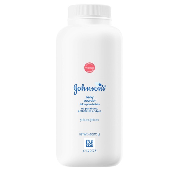 Johnson's Baby Powder for Delicate Skin, Hypoallergenic and Free of Parabens, Phthalates, and Dyes for Baby Skin Care, 1.5 oz