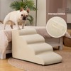 Aodisman 4-Step Dog Stairs and Ramp for Beds or Couches,Non-Slip