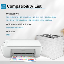 936XL Ink Cartridge (4-Pack) Replacement for HP 936e 936 XL Combo Pack Black Color for HP936 OfficeJet 9125e 9135e 9120e 9122e 9128e 9110 9120 9110b 9120b 9130b 9130e 9730e Printer Cyan Magenta Yellow