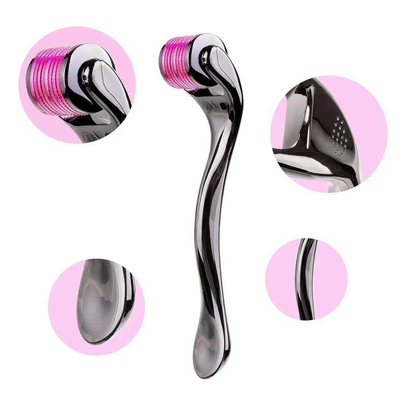 Dermaroller Facial Barba 0.5mm Titanio Regenera Colgeno