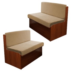 Oloepfo 4PCS Rv Dinette Cushion Covers, Outdoor Rv Sofa Covers Washable Rv Seat Covers Furniture Protector Jacquard Stretchable Camper Cushion Covers with 2 Backrest Cover & 2 Bench Cover (Camel)