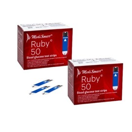 Tiras Reactivas para Glucómetro MediSmart Ruby Kit con 100 Piezas