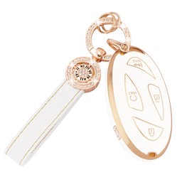 EKALA for Hyundai Ioniq 6 Key Fob Cover, 5 Buttons Key Shell Compatible with 2023 2024 Hyundai Ioniq 6 Grandeur GN7 KONA Key Fob Case (RP-Hyd-5R-W)