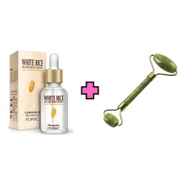Suero Arroz Skin Care Facial Primer Hidrata + Rodillo Jade Todo Tipo De Piel