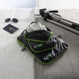 Xplorer by Gforce 3 Piece Travel Accessory-Packing Cube, Black