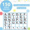 150 PCS Large 7" Bulletin Board Letters Set,Black Confetti Classroom