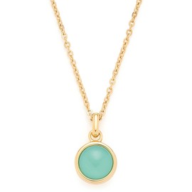 Leonardo Jewels Bea 023059 Necklace Stainless Steel with Pendant Glass Crystal Turquoise Gold 45-50 cm Length Anchor Chain Women's Jewellery, Stainless Steel, No Gemstone