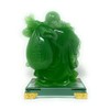 HOULU 8 inch Laughing Buddha Statue for Home Decor, Green