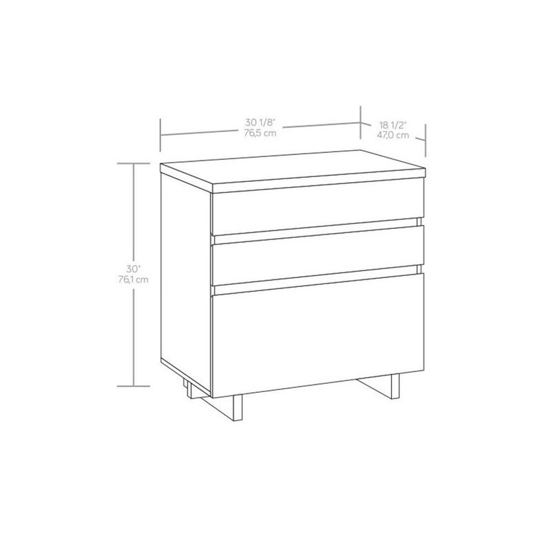 Sauder Porto Palma Lateral File. Haze Acacia Finish