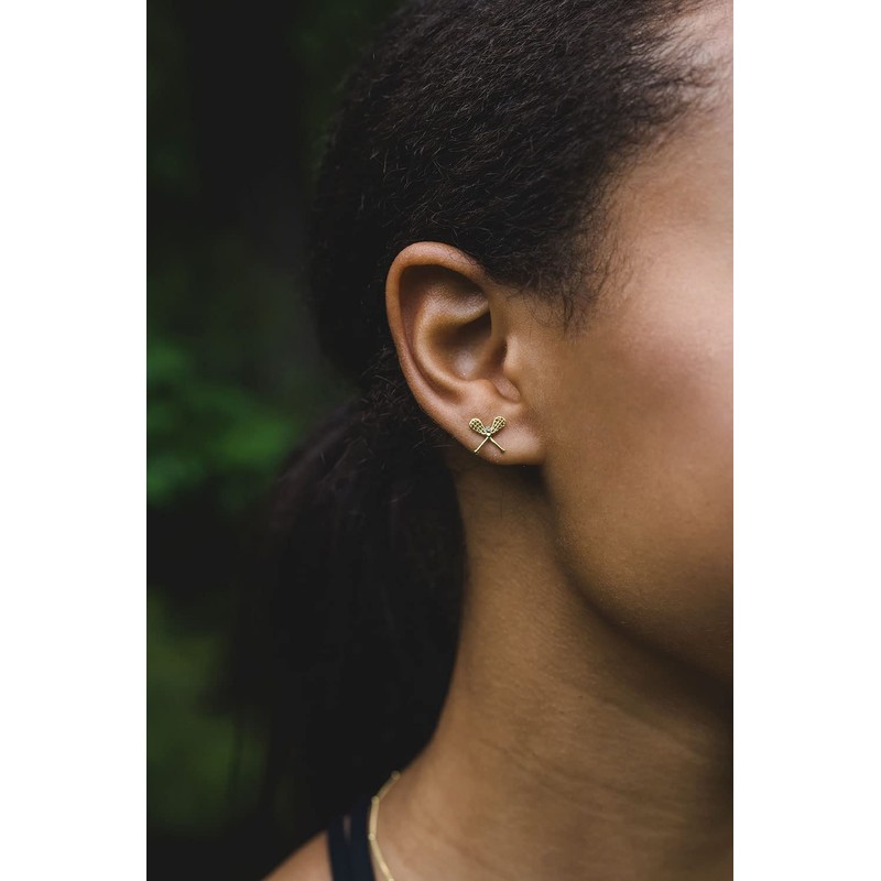 CC Sport Lacrosse Earrings - Gold