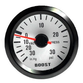 E Support™ Car Motor Vehicle Black Face 2" 52mm Pointer Boost Gauge Psi In.Hg Meter