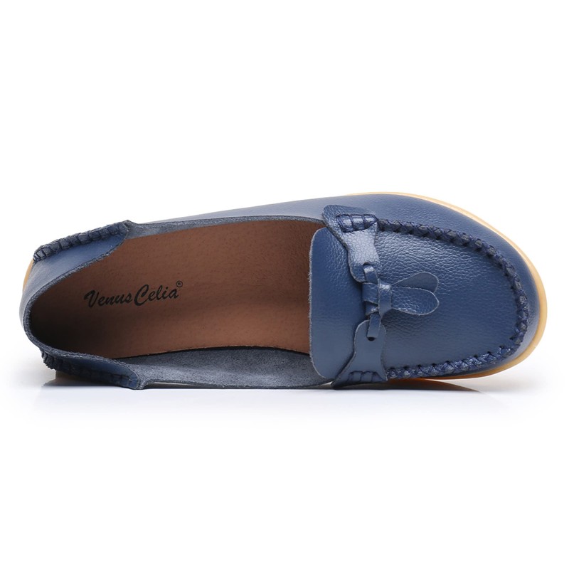 VenusCelia Mocasín plano para caminar cómodo para mujer, marino, 8