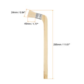 HARFINGTON Paint Brush 4Pcs 1" Brush Width Soft Wool Variety Angled Bend Brushes Radiator Paint Brush for Painting Furniture Walls Treatment, Light Brown