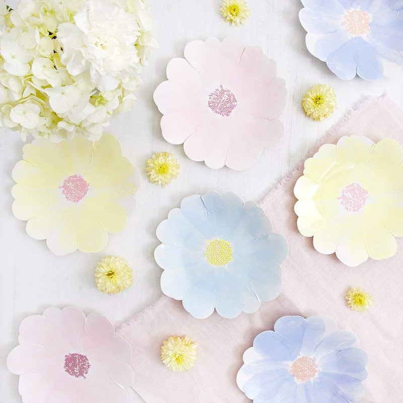 Meri Meri Flower Garden Floral Paper Plates (Pack of 8)