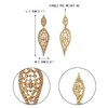 EVER FAITH Leaf Earrings Costume Party Jewellery 2 Leaves Round