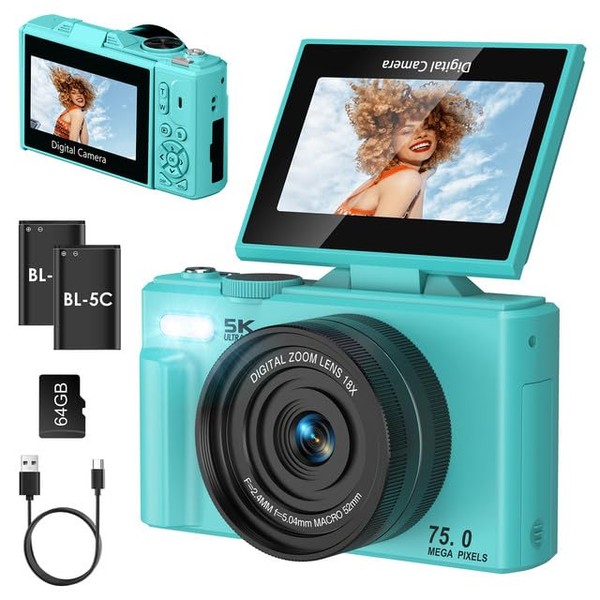 LAMA Digital Camera, Mini Digital Cameras 4K 64MP Photo Camera